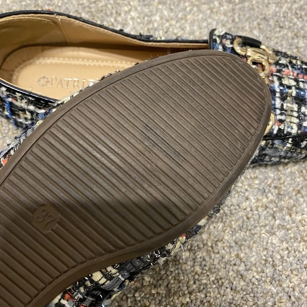 Patrizia Knitknot Ballerina Flats Women 37 Boucle Tweed Classic Preppy